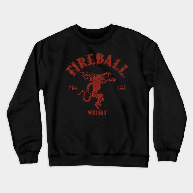 VINTAGE- FIREBALL WISKY SINCE 1984 RED Crewneck Sweatshirt by maskangkung